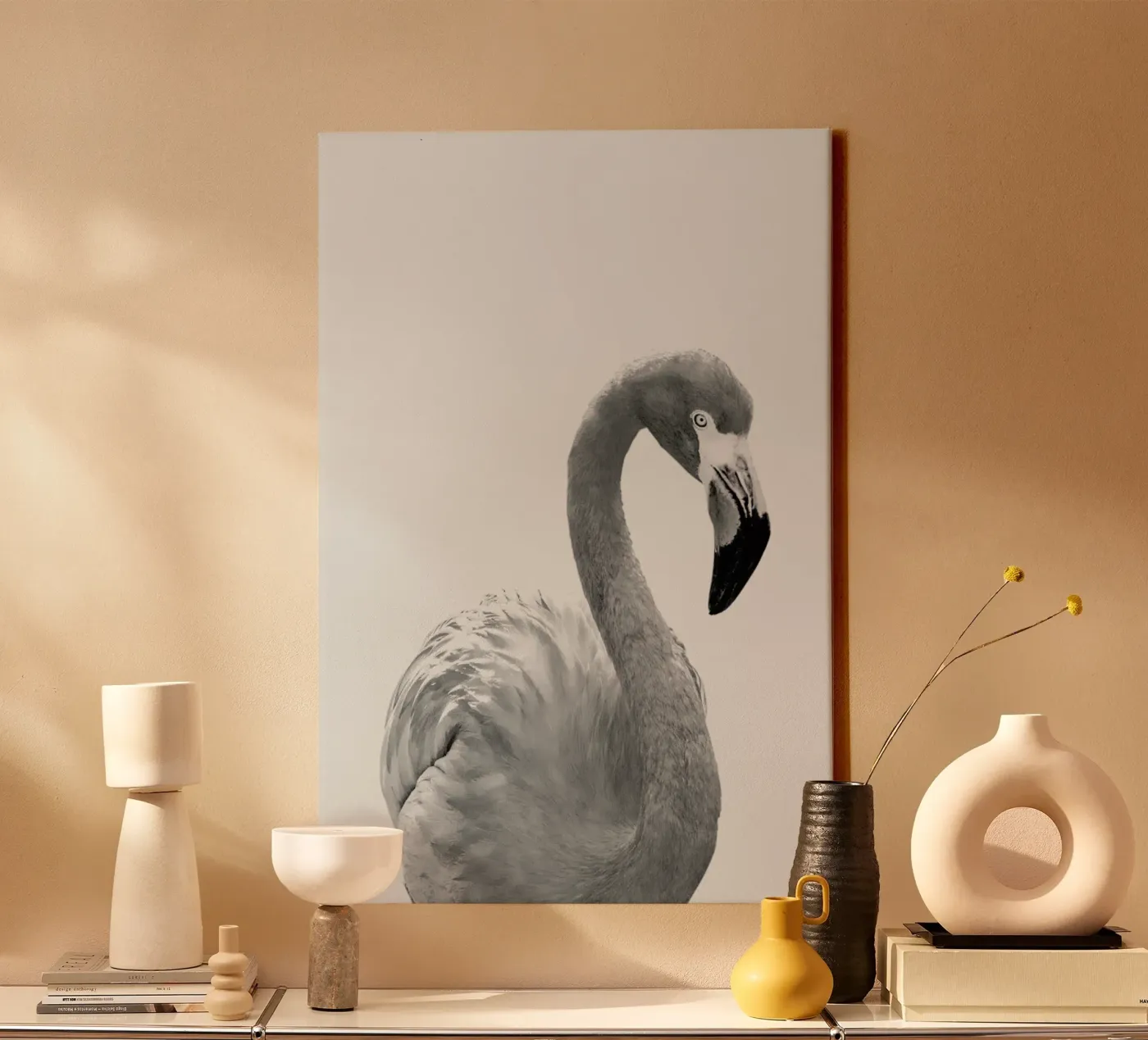 Flamingo canvas by Paws & Claws