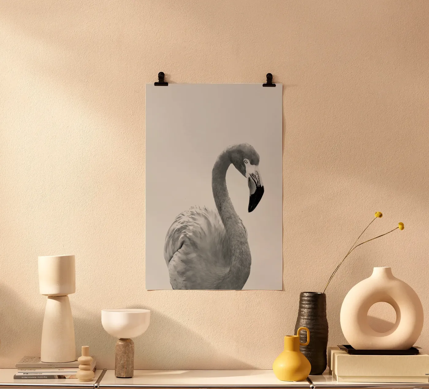 Flamingo Poster von Paws & Claws