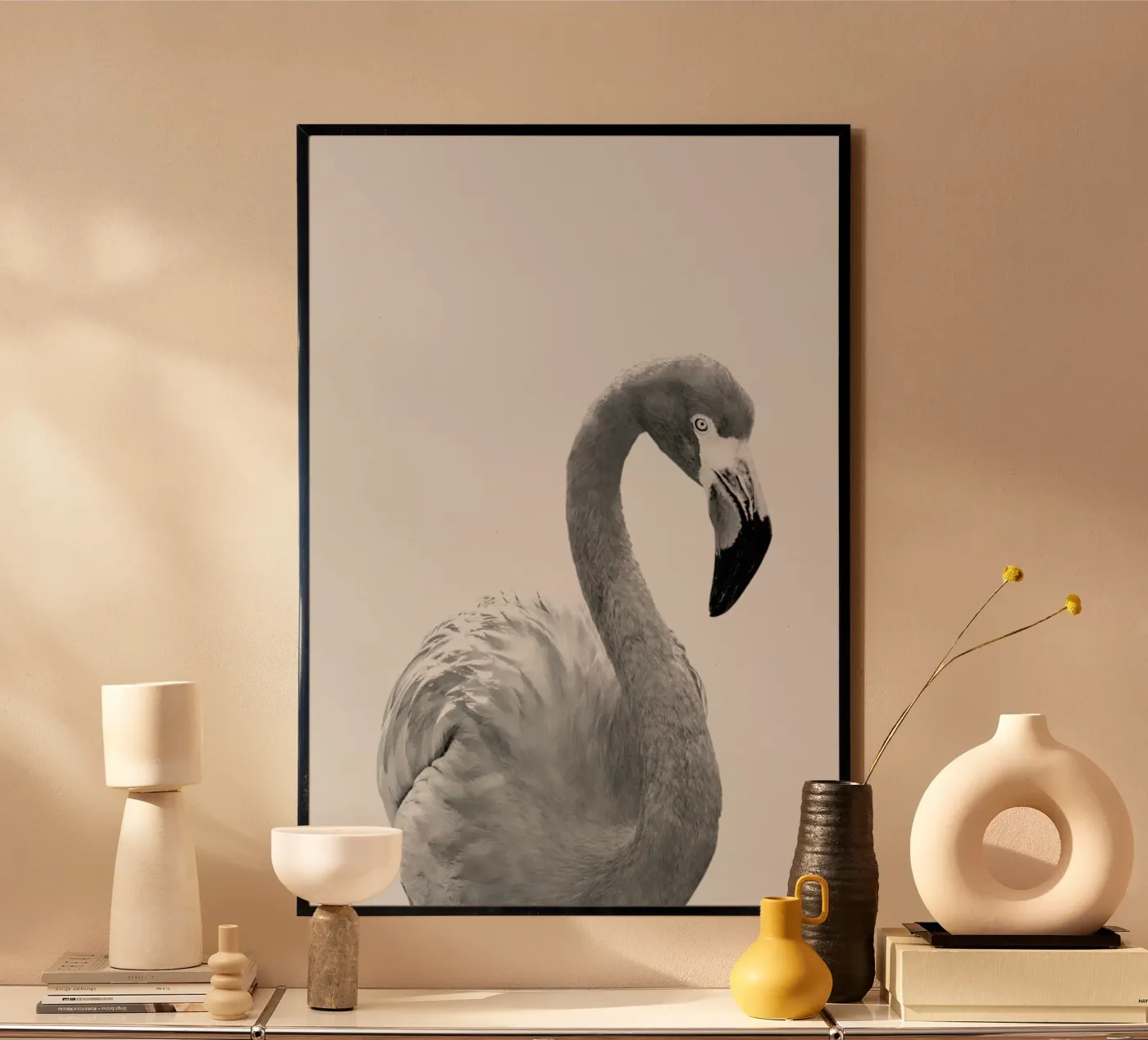 Flamingo Poster von Paws & Claws