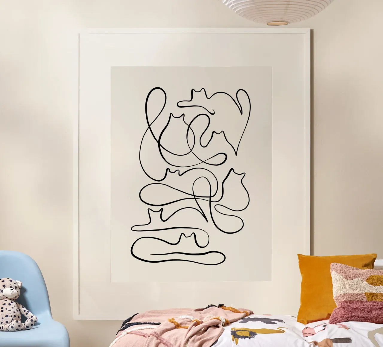 Gatto moderno in bianco e nero carta hahnemühle da Dominique Vari