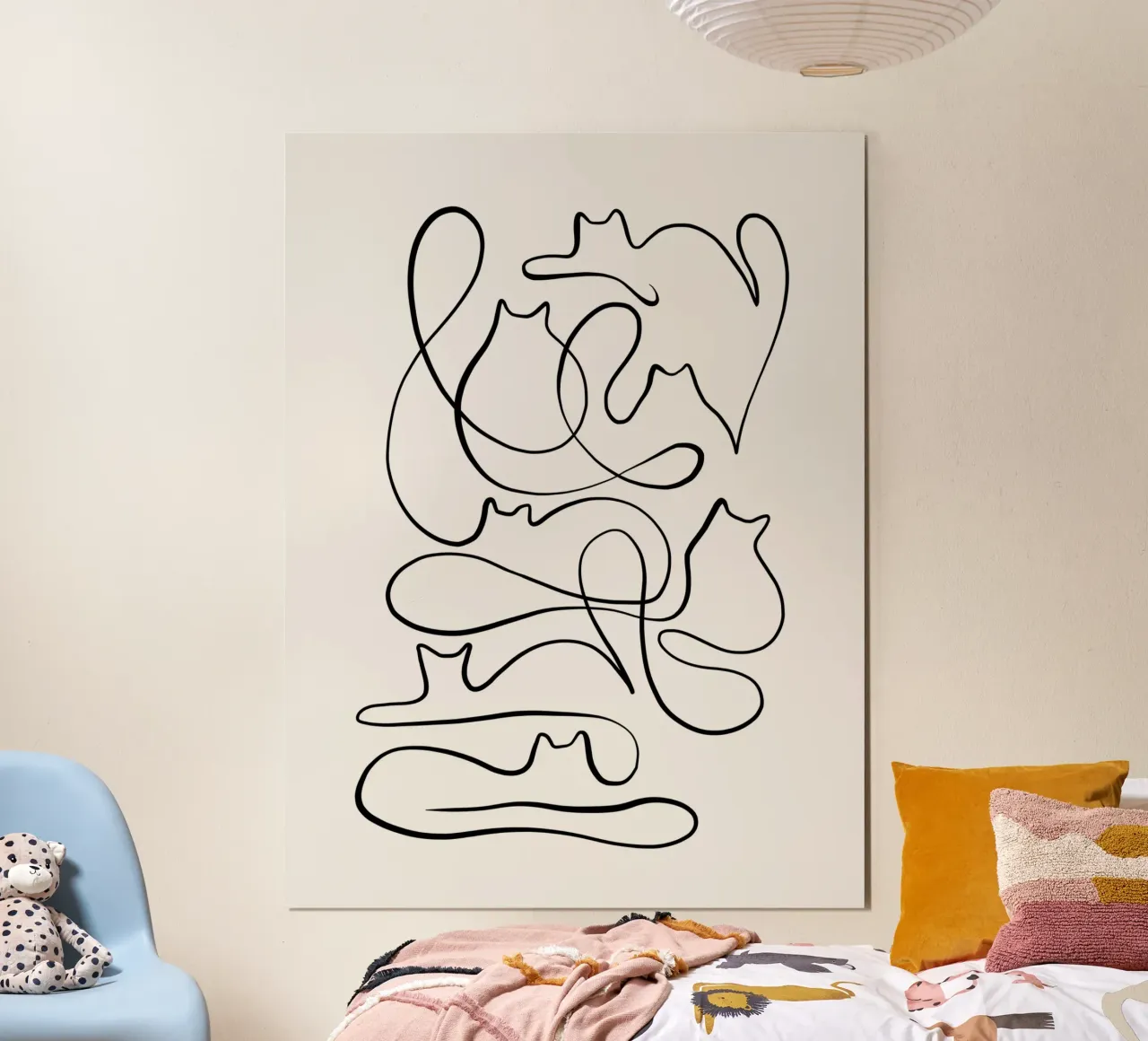 Gatto moderno in bianco e nero carta hahnemühle da Dominique Vari