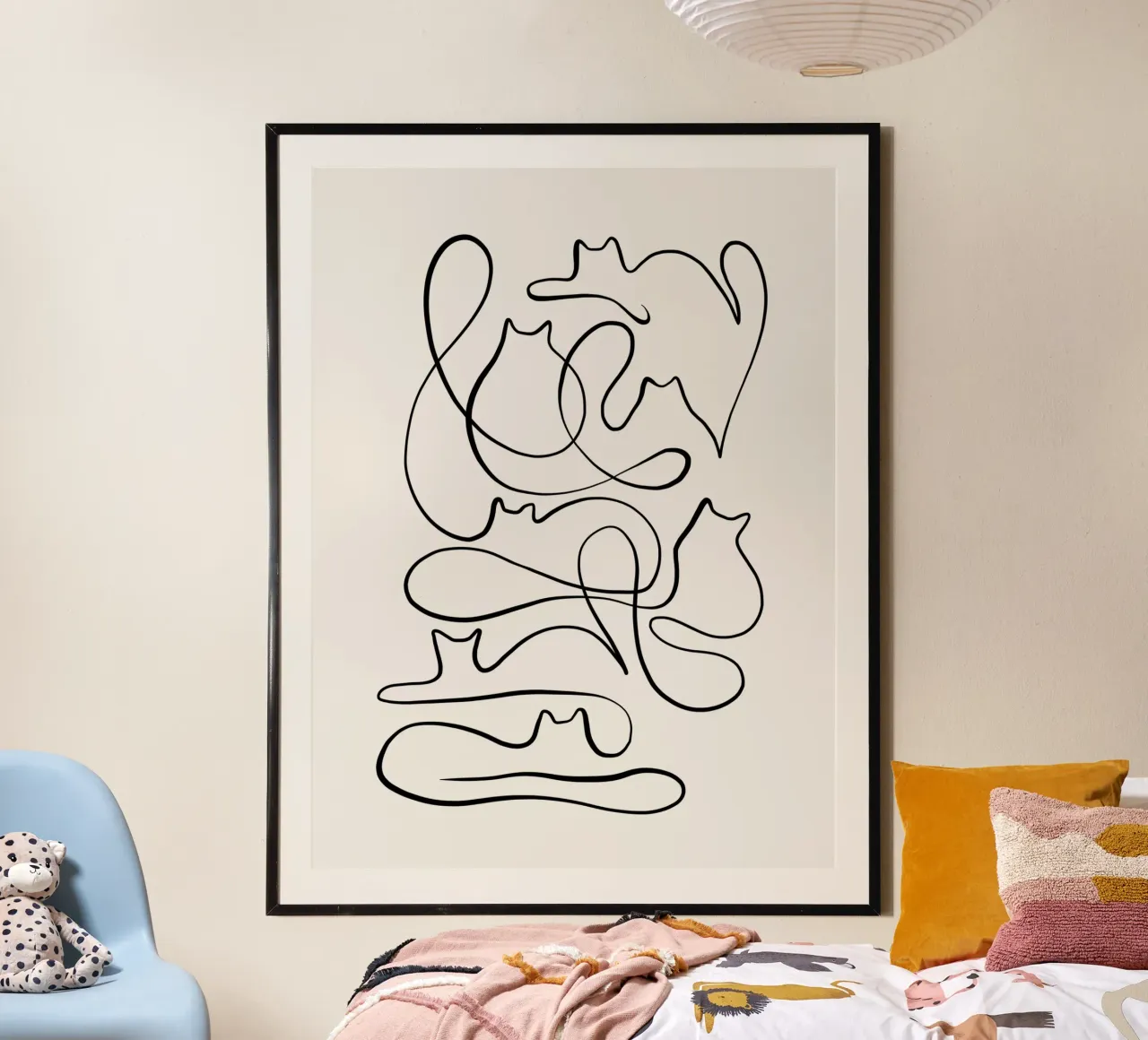 Gatto moderno in bianco e nero carta hahnemühle da Dominique Vari