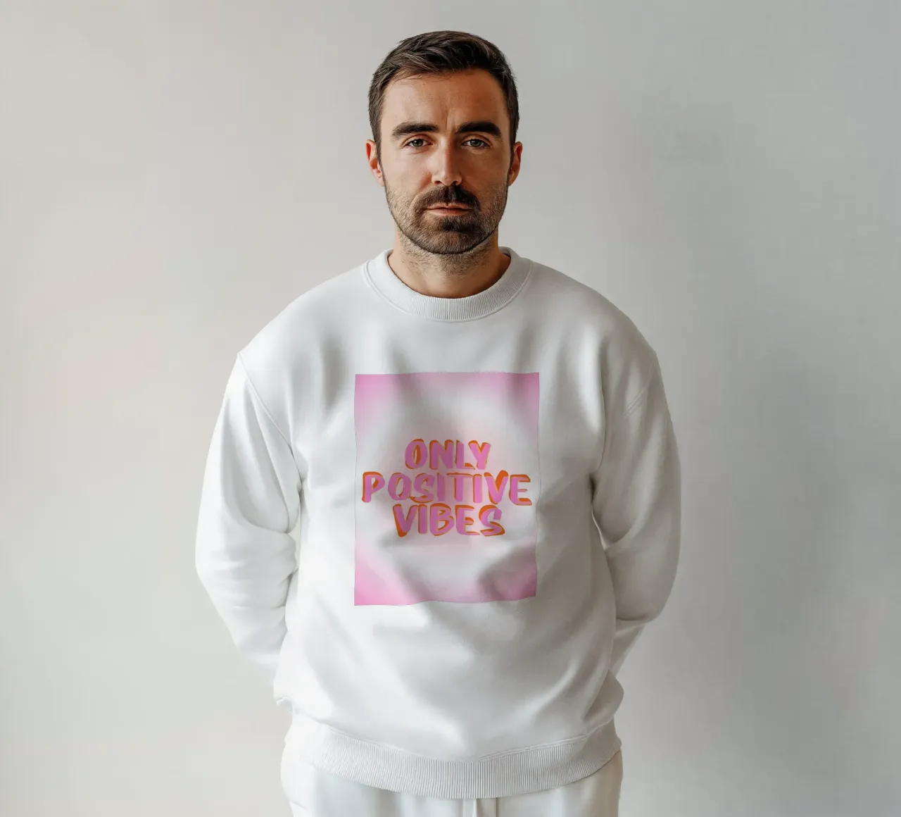 Only Positive Vibes Aura, Positividad, Afirmación sudadera de Dreamscape