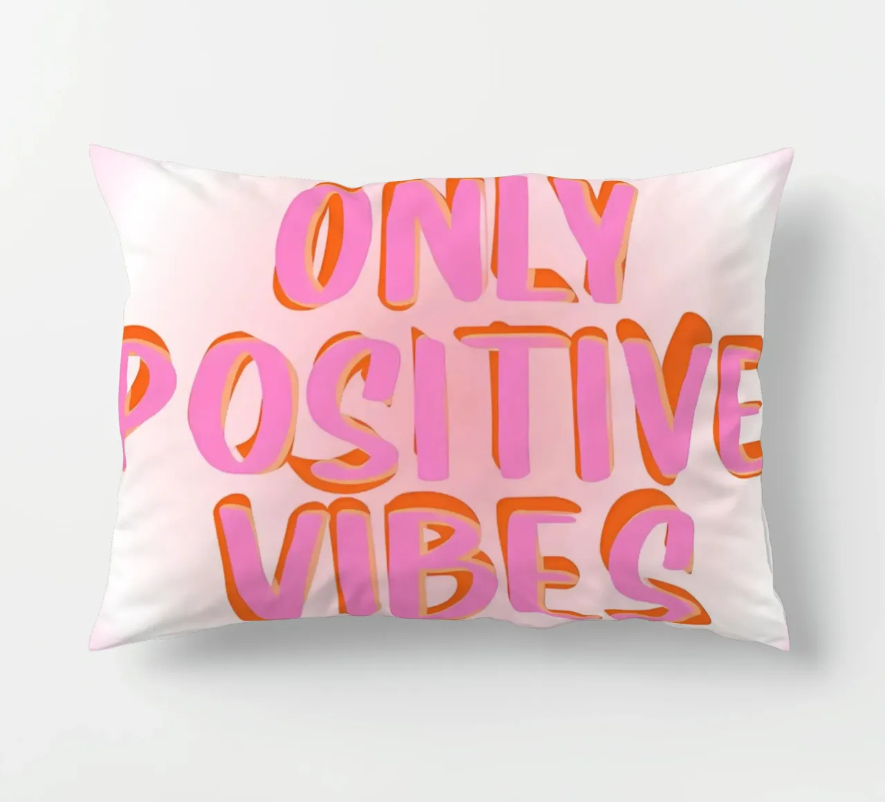Only Positive Vibes Aura, Positivity, Affirmation decorative cushion by Dreamscape