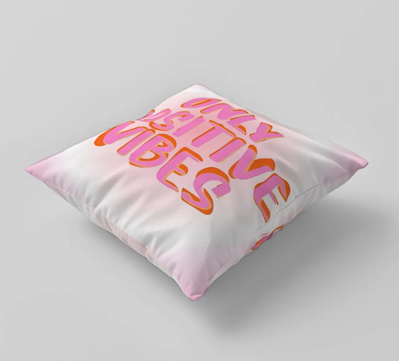 Only Positive Vibes Aura, Positivity, Affirmation decorative cushion by Dreamscape