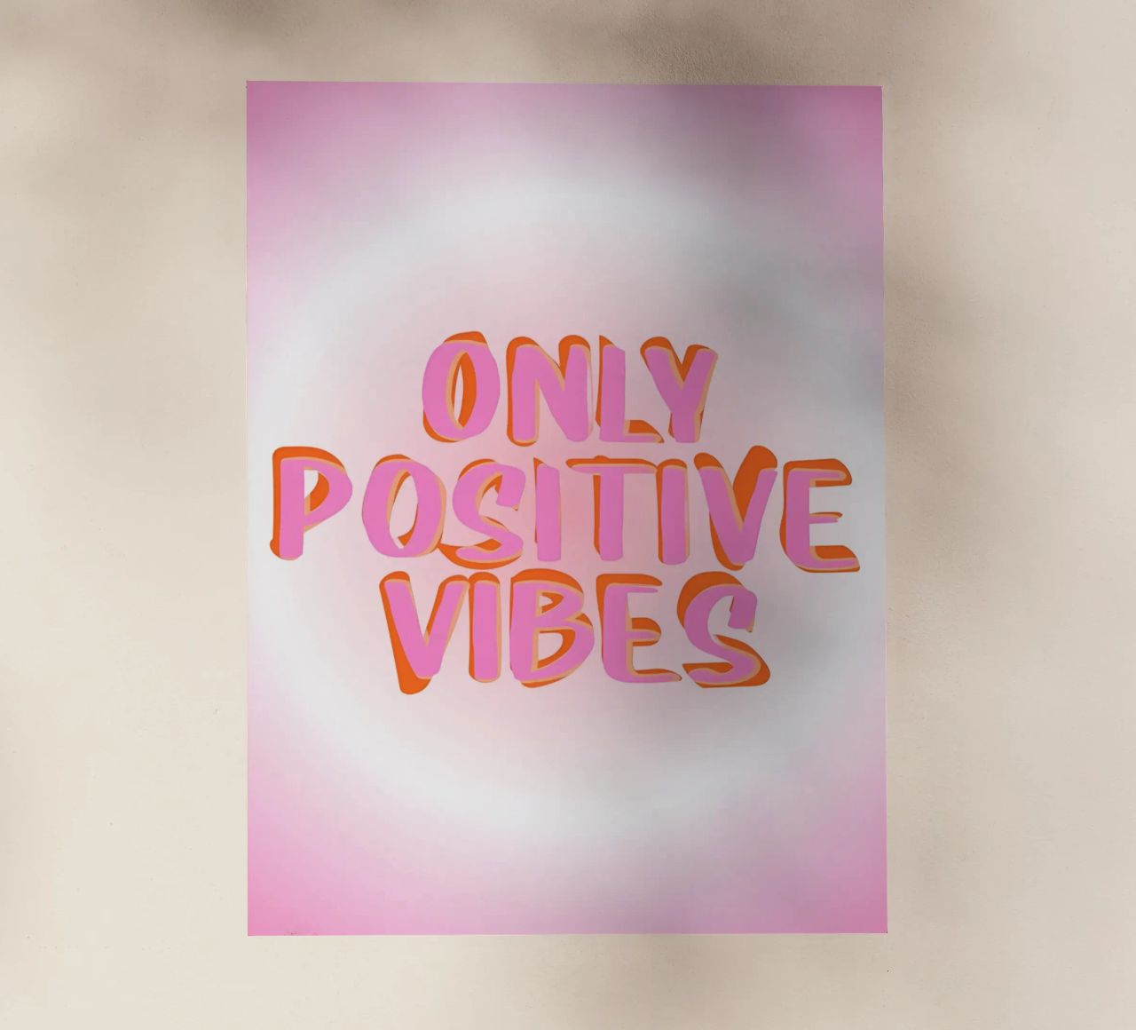 Solo vibrazioni positive Aura, positività, affermazione pellicola backlit da Dreamscape