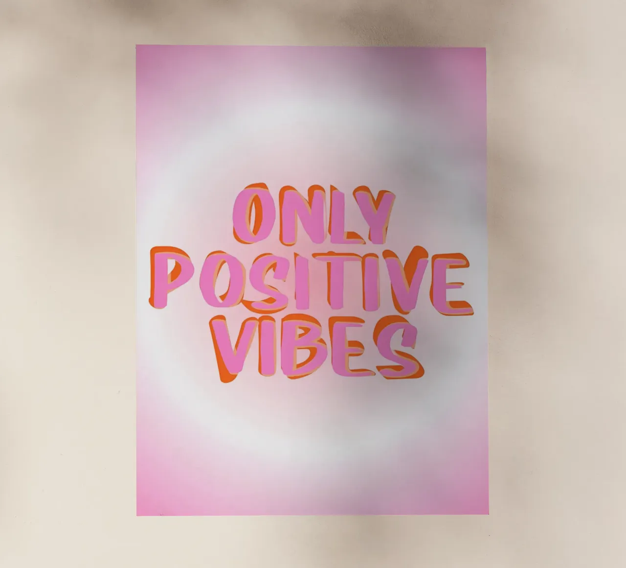 Solo vibrazioni positive Aura, positività, affermazione pellicola backlit da Dreamscape
