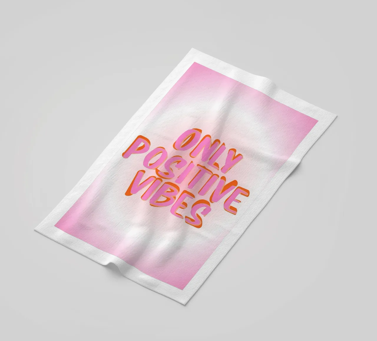 Only Positive Vibes Aura, Positivity, Affirmation beach towel by Dreamscape