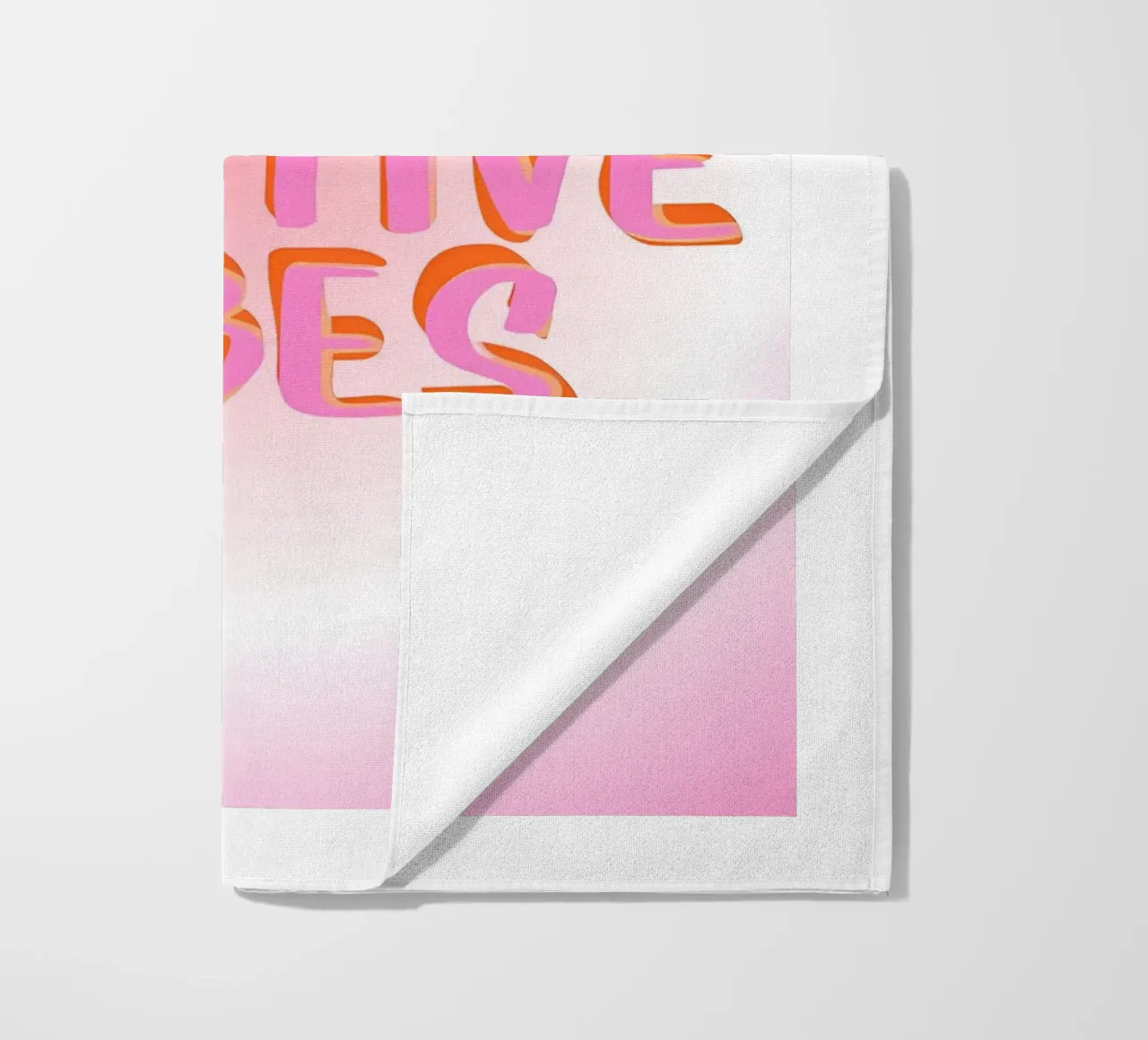 Only Positive Vibes Aura, Positivity, Affirmation beach towel by Dreamscape