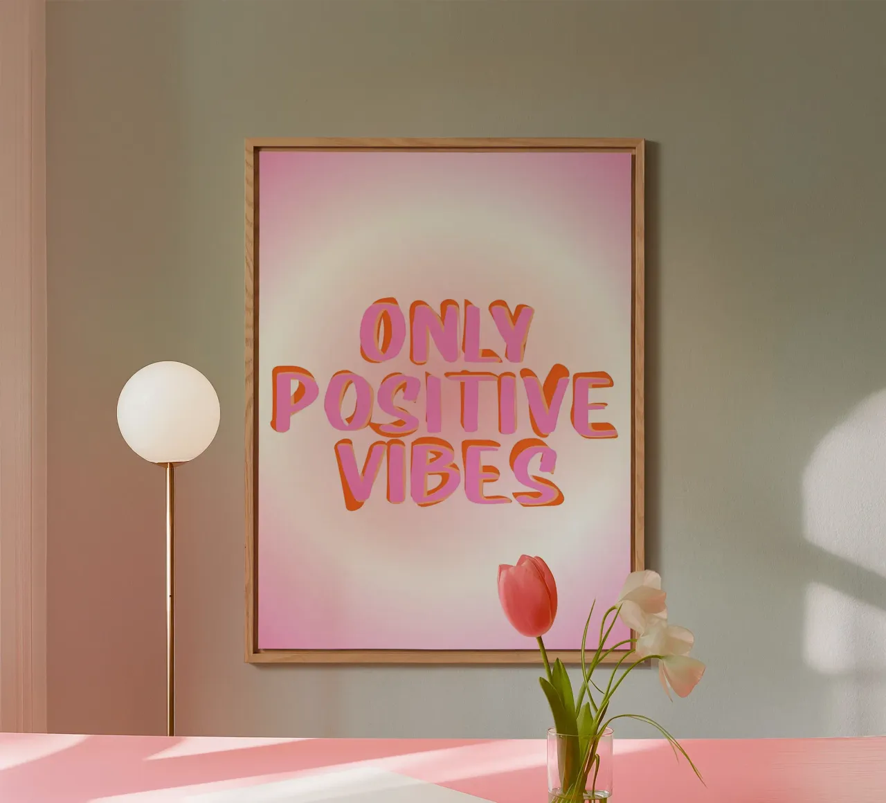 Only Positive Vibes Aura, Positividad, Afirmación placa de forex de Dreamscape