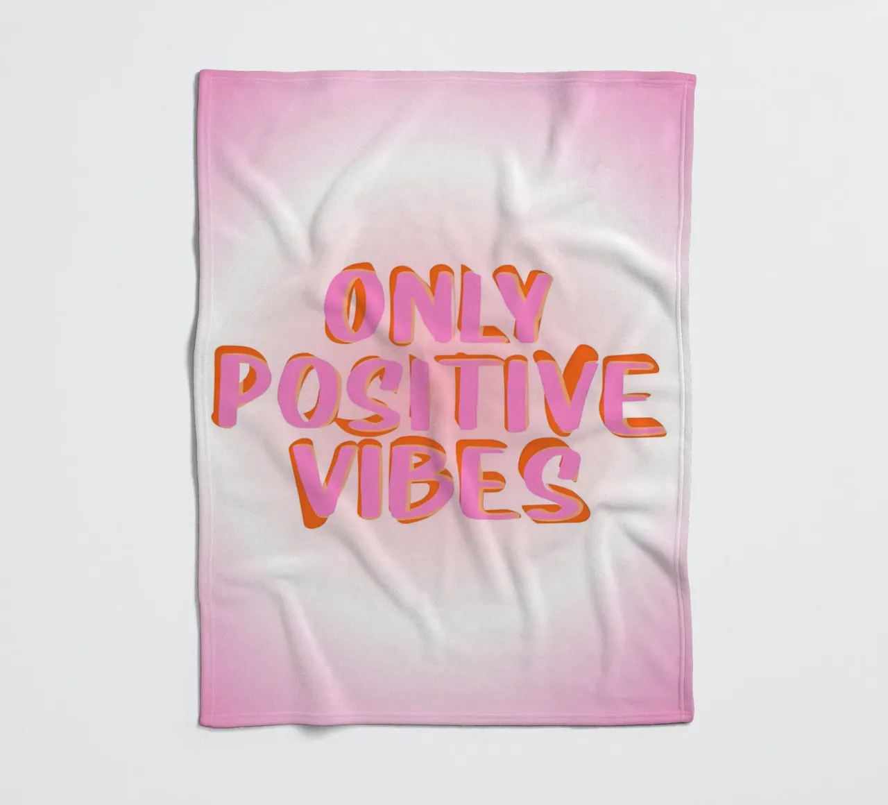 Only Positive Vibes Aura, Positivity, Affirmation fleece blanket by Dreamscape