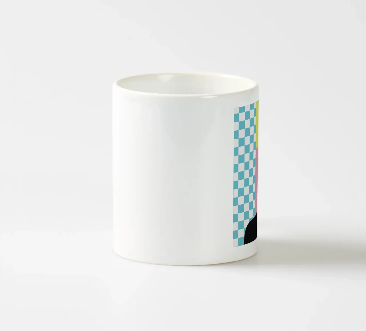 Composizione audace e vibrante 01 tazza in ceramica da Little Dean