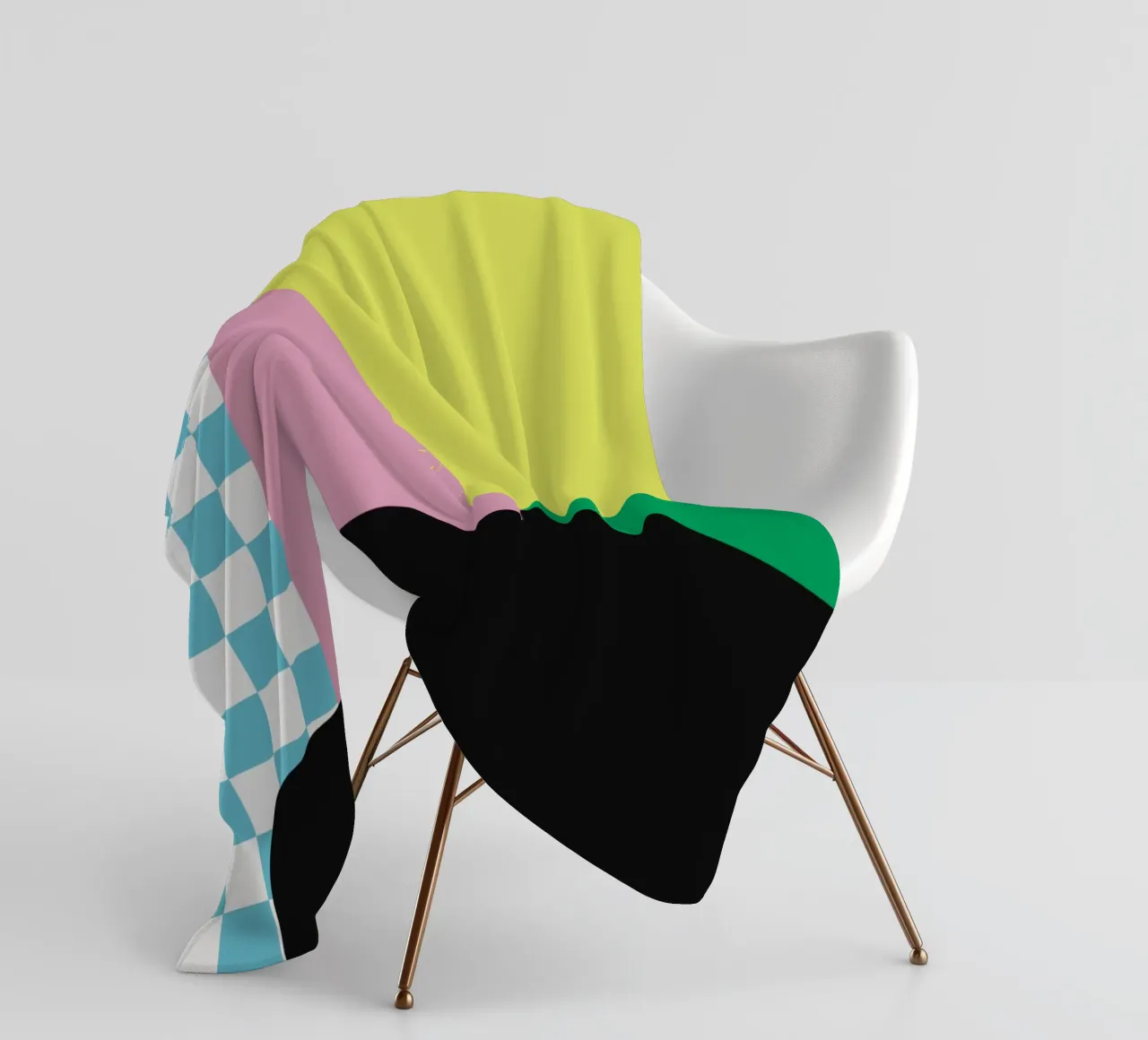 Composition audacieuse et vibrante 01 plaid polaire de Little Dean