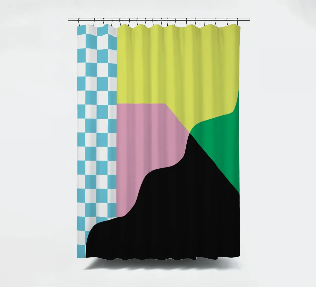 Bold vibrant composition 01 shower curtain by Little Dean