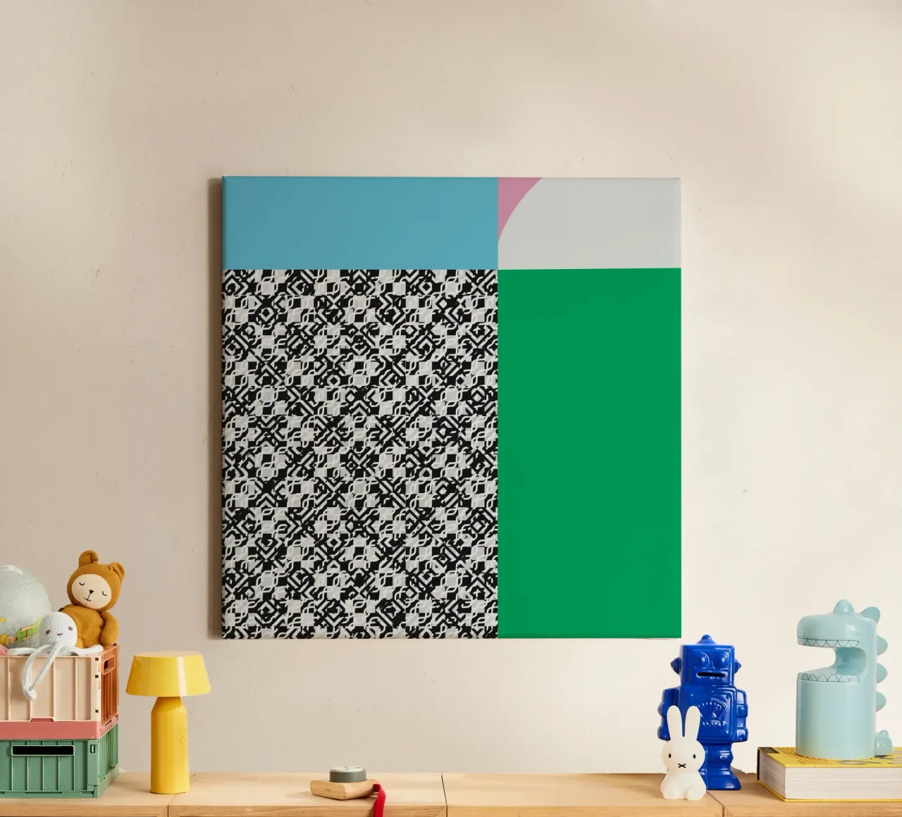 Bold vibrant composition 02 canvas by Little Dean