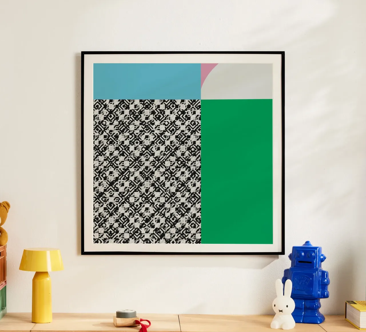 Bold vibrant composition 02 poster by Little Dean