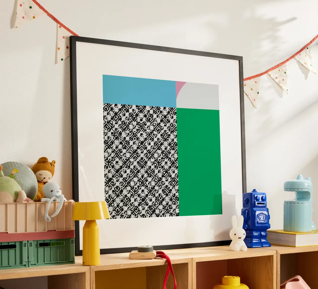 Bold vibrant composition 02 poster by Little Dean