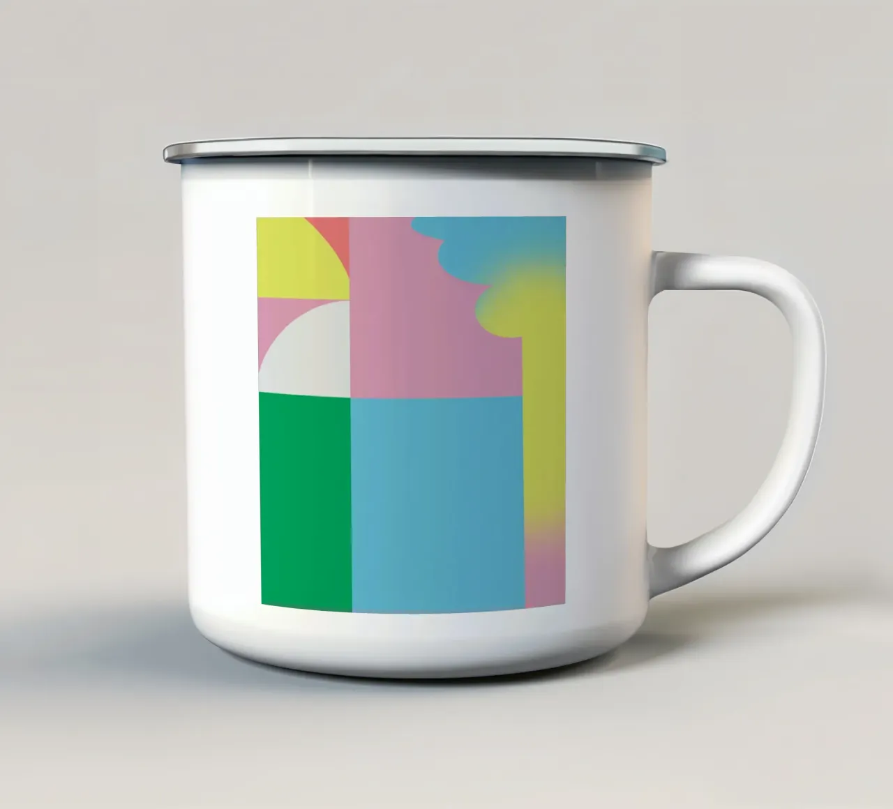 Composizione audace e vibrante 03 tazza in smalto da Little Dean