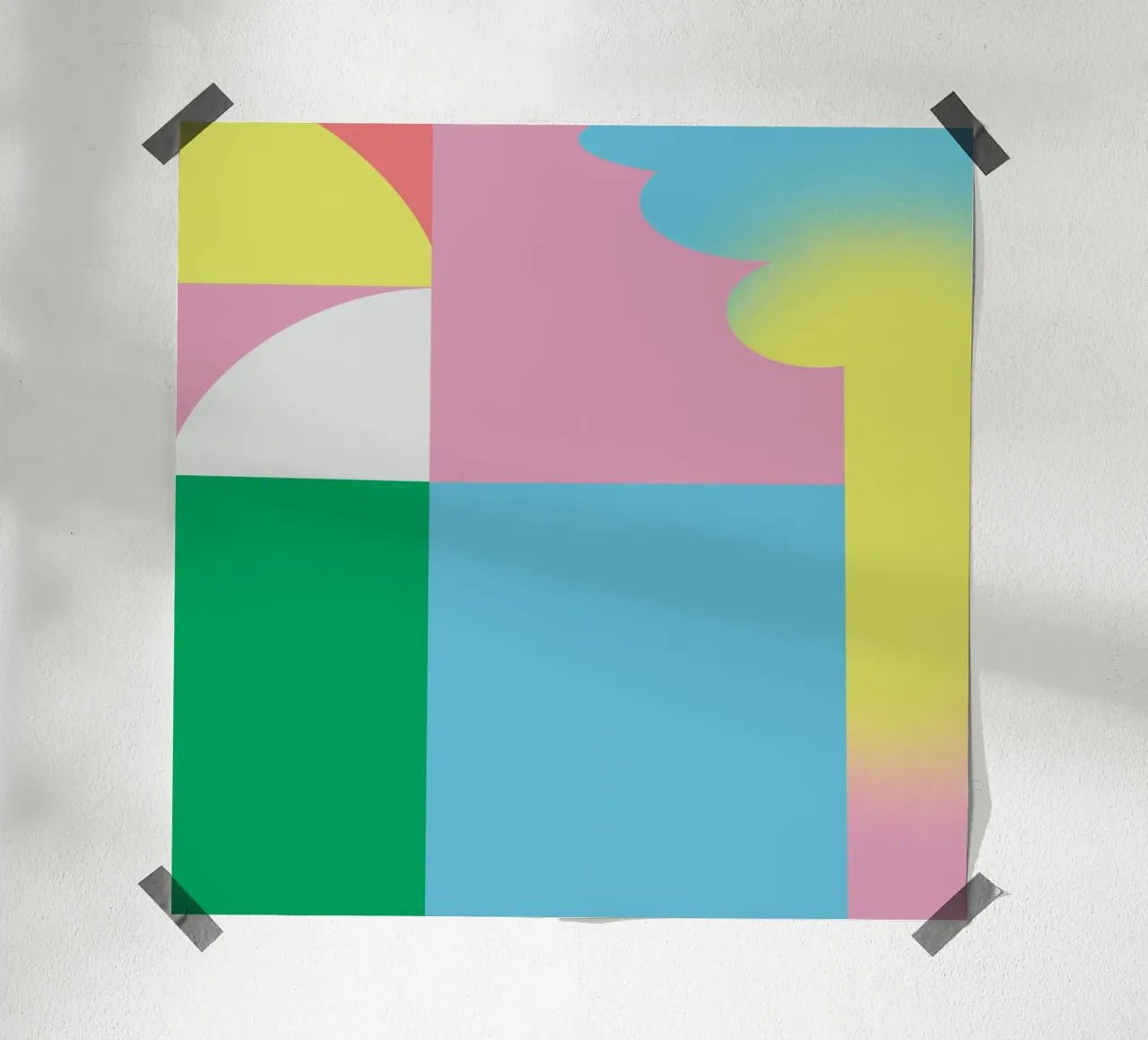 Composizione audace e vibrante 03 poster con telaio in plastica da Little Dean