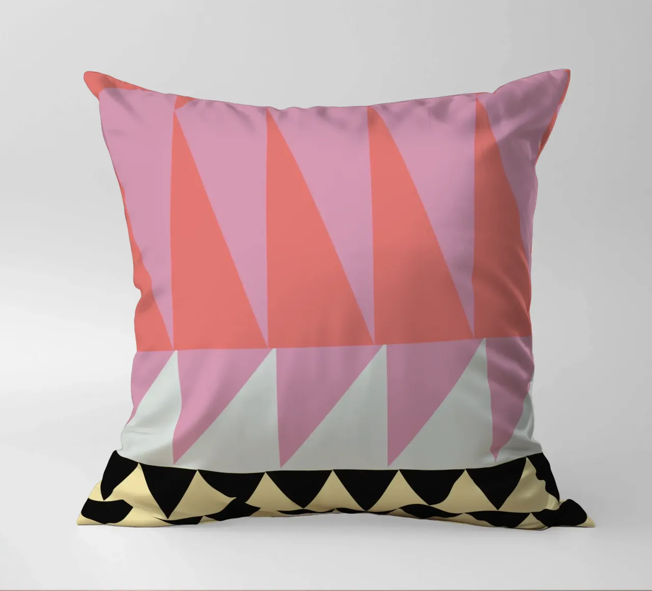 Bold vibrant composition 04 decorative cushion by Little Dean