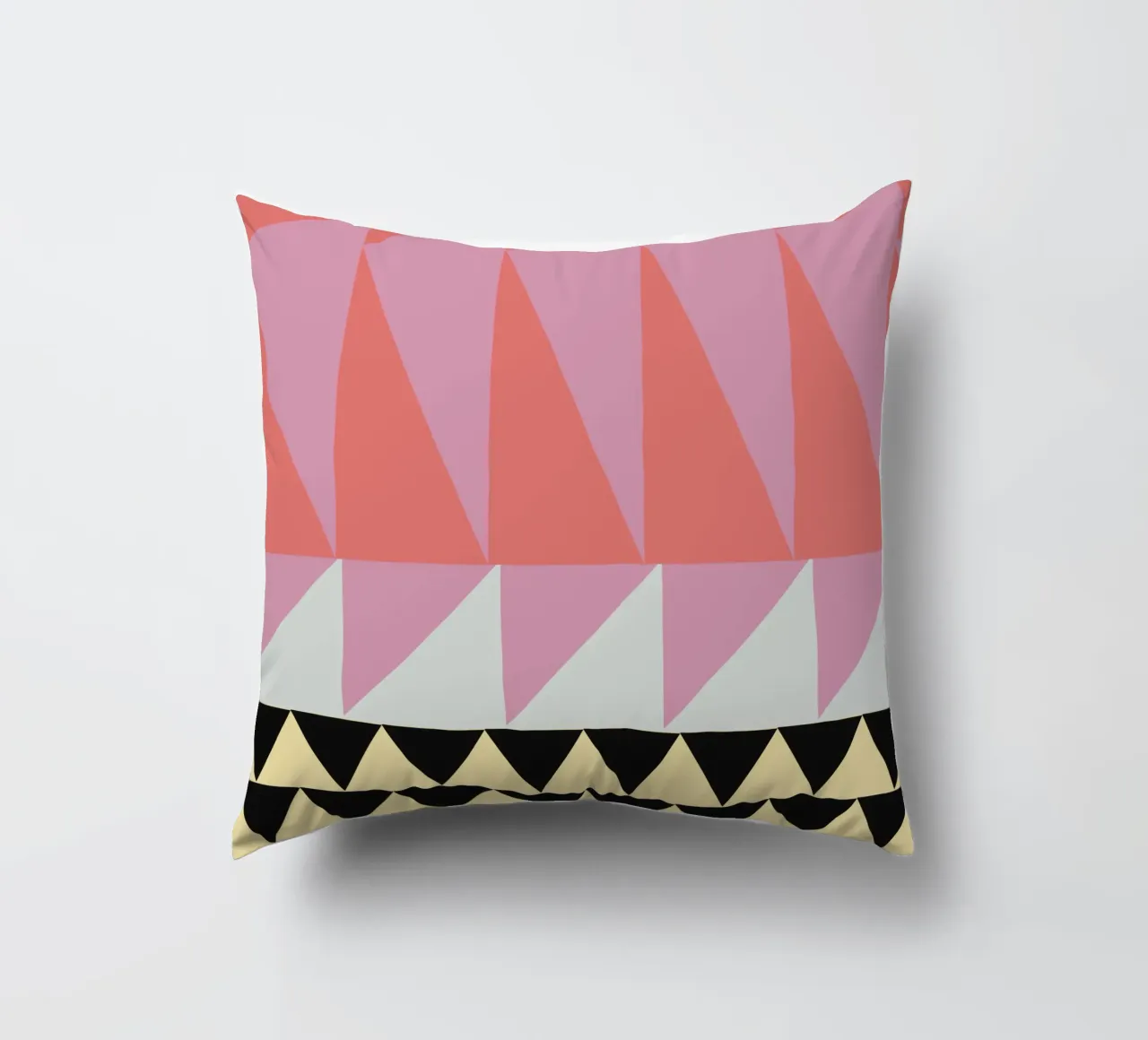 Bold vibrant composition 04 decorative cushion by Little Dean