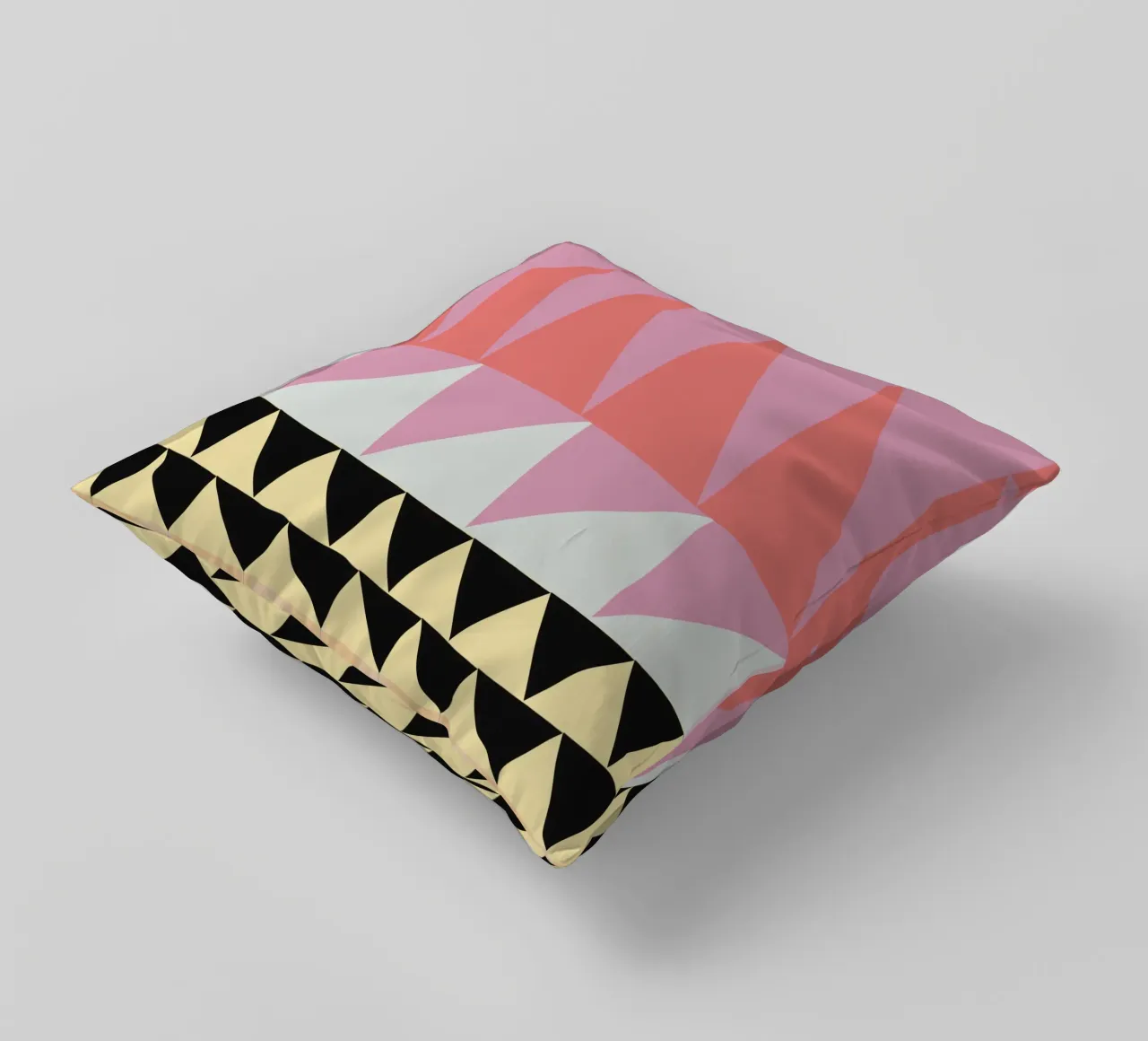 Bold vibrant composition 04 decorative cushion by Little Dean
