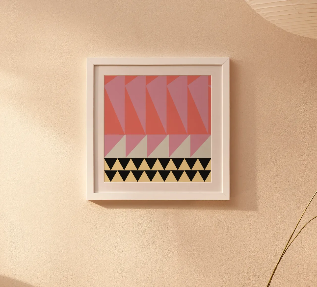 Composizione audace e vibrante 04 poster con telaio in legno da Little Dean