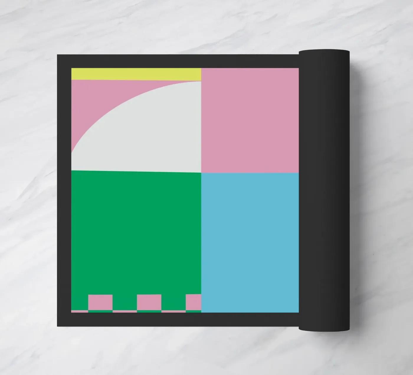 Bold vibrant composition 05 doormat by Little Dean