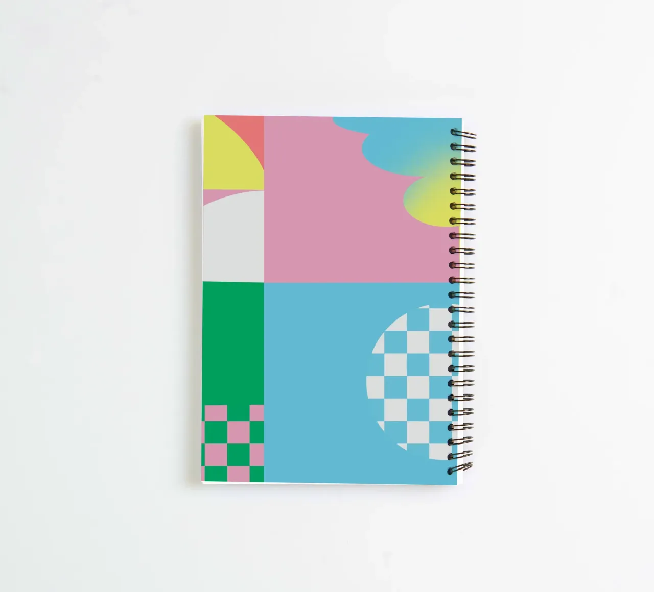Bold vibrant composition 05 spiral notebook by Little Dean