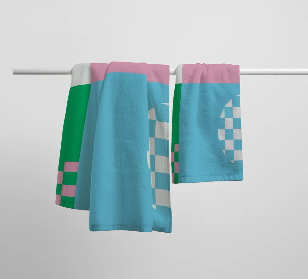 Gedurfde levendige compositie 05 badhanddoek van Little Dean