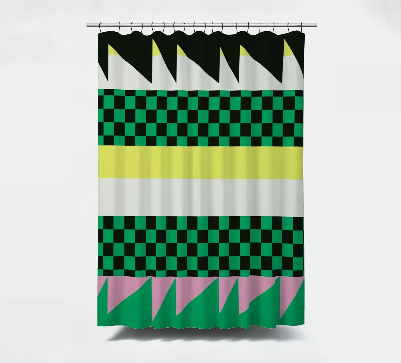 Bold vibrant composition 08 shower curtain by Little Dean
