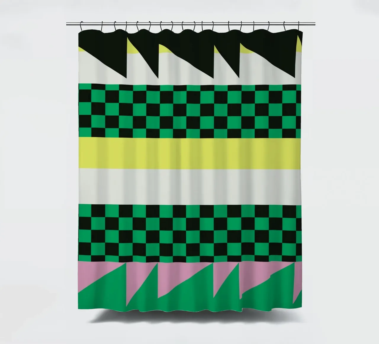 Bold vibrant composition 08 shower curtain by Little Dean