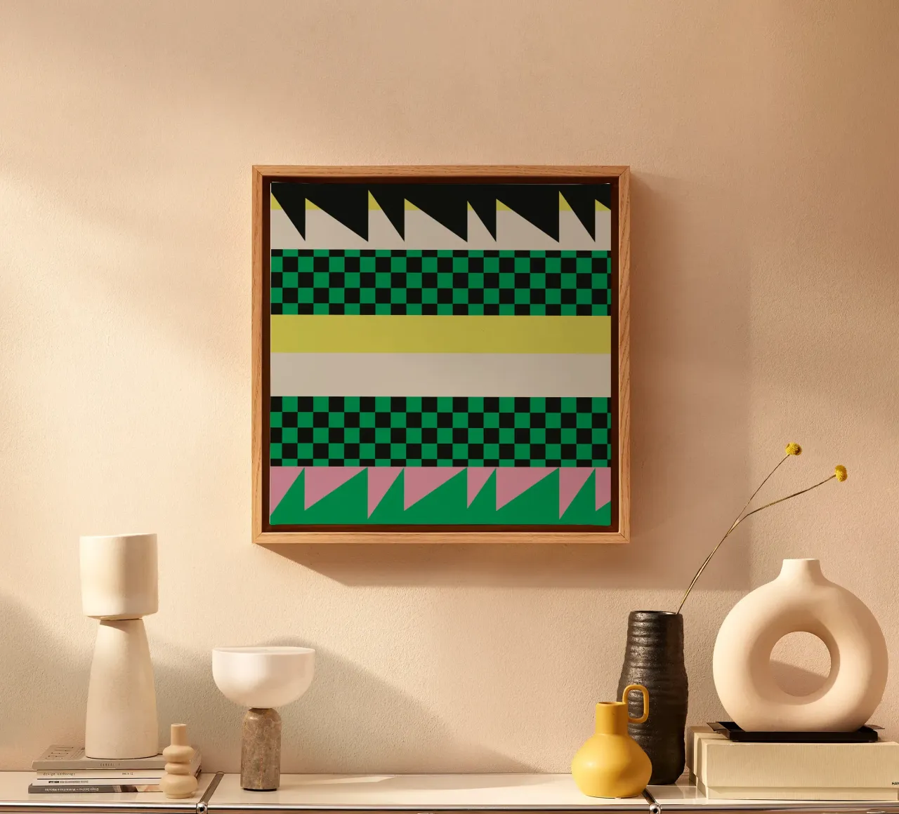Gedurfde levendige compositie 08 canvas van Little Dean