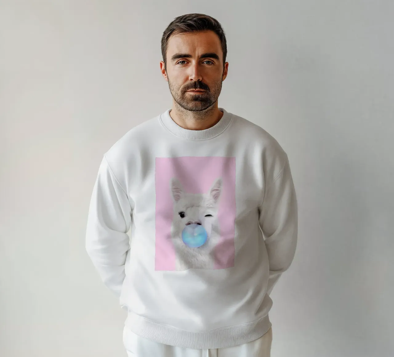 Bubblegum Lama felpa da Paul Fuentes Design