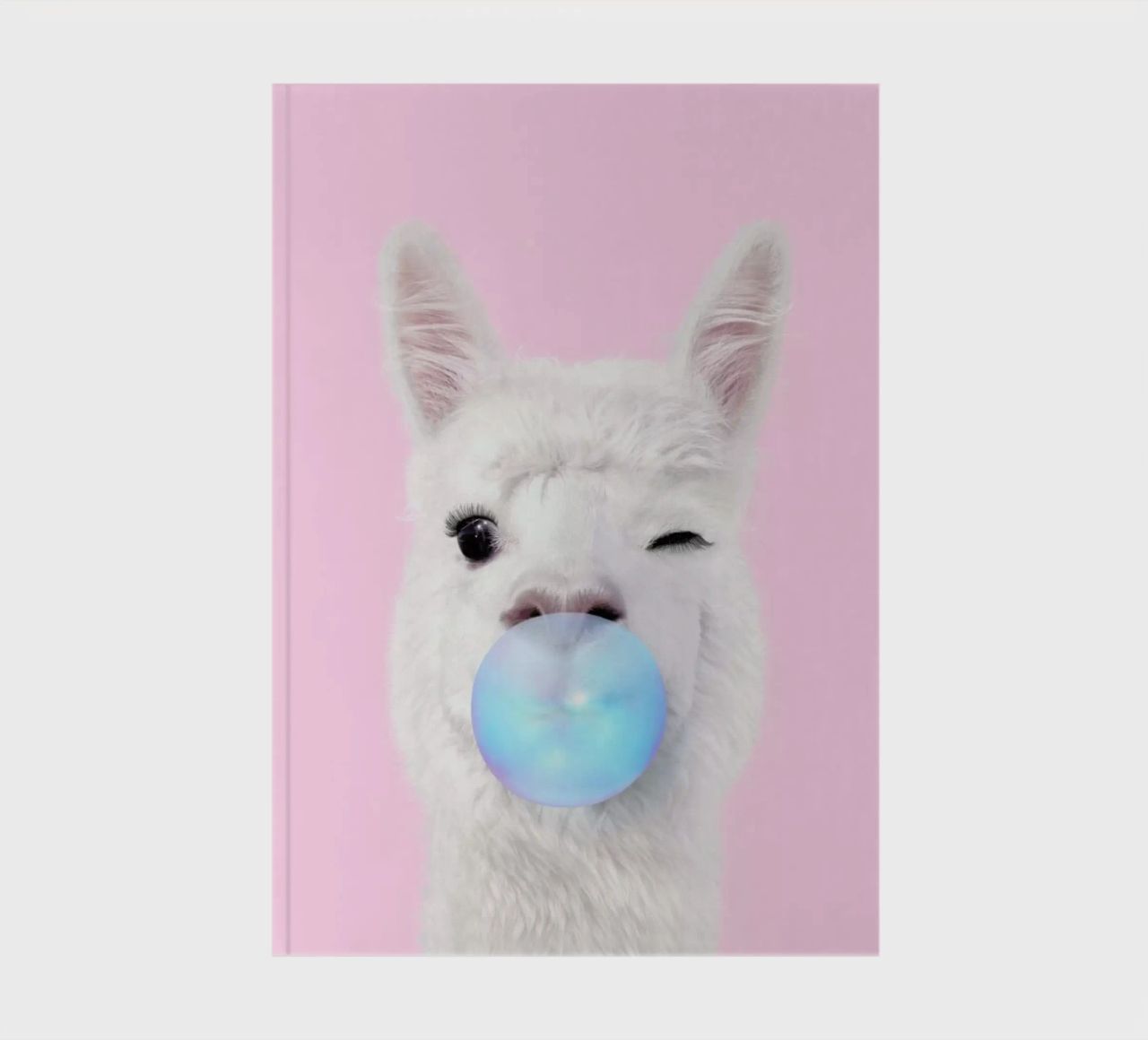 Bubblegum Lama notebook by Paul Fuentes Design