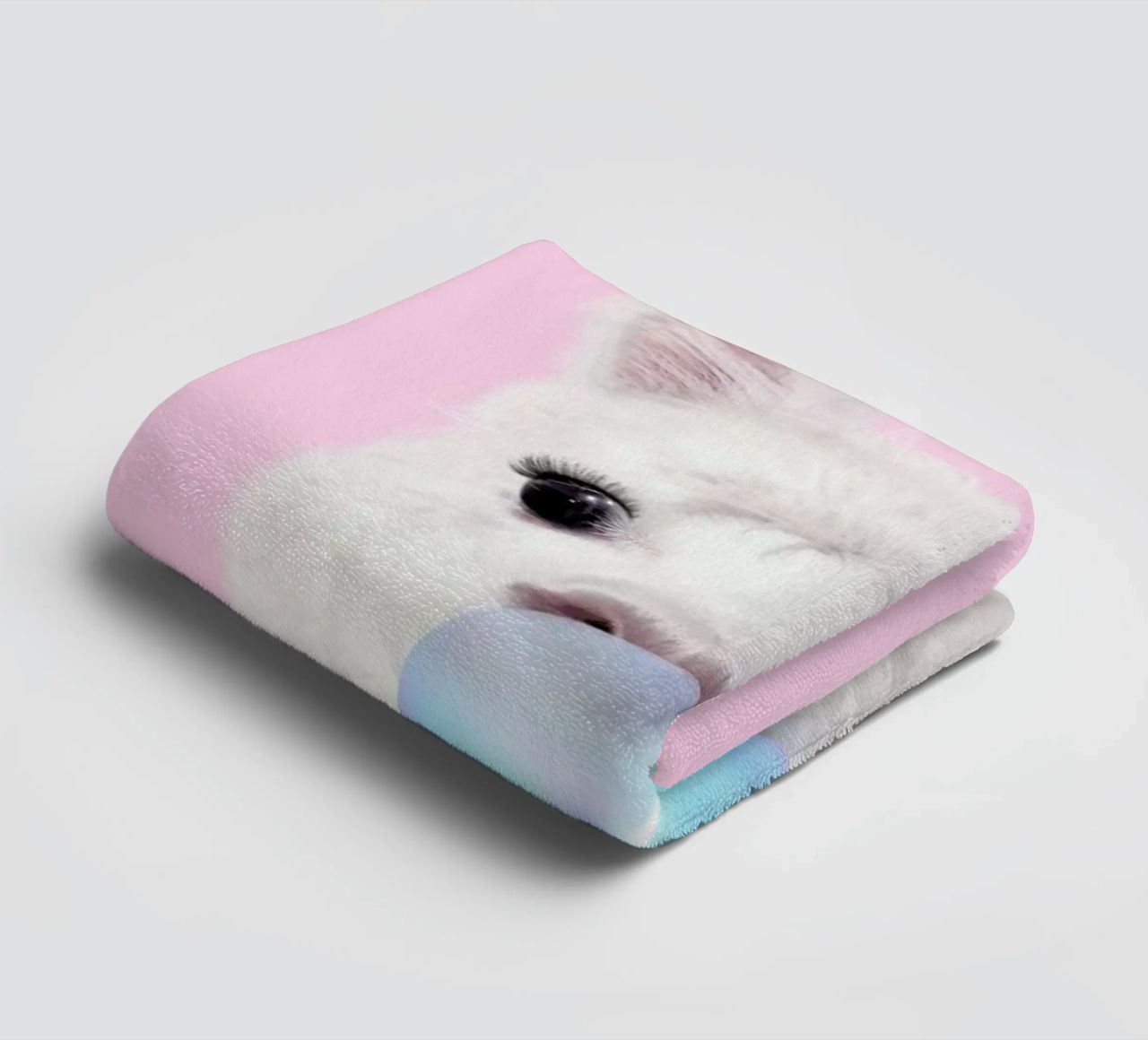 Bubblegum Lama towel by Paul Fuentes Design