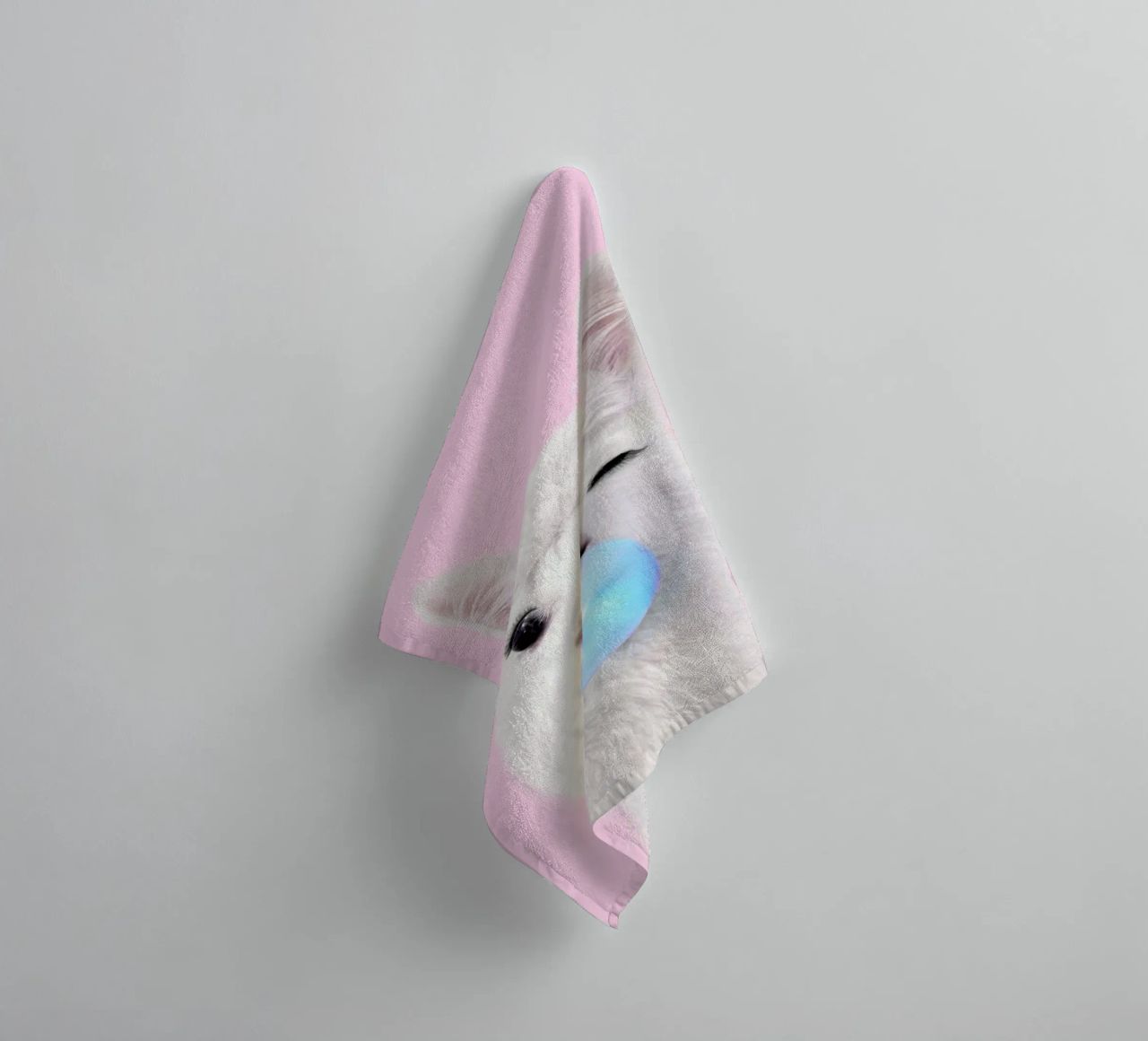 Bubblegum Lama towel by Paul Fuentes Design
