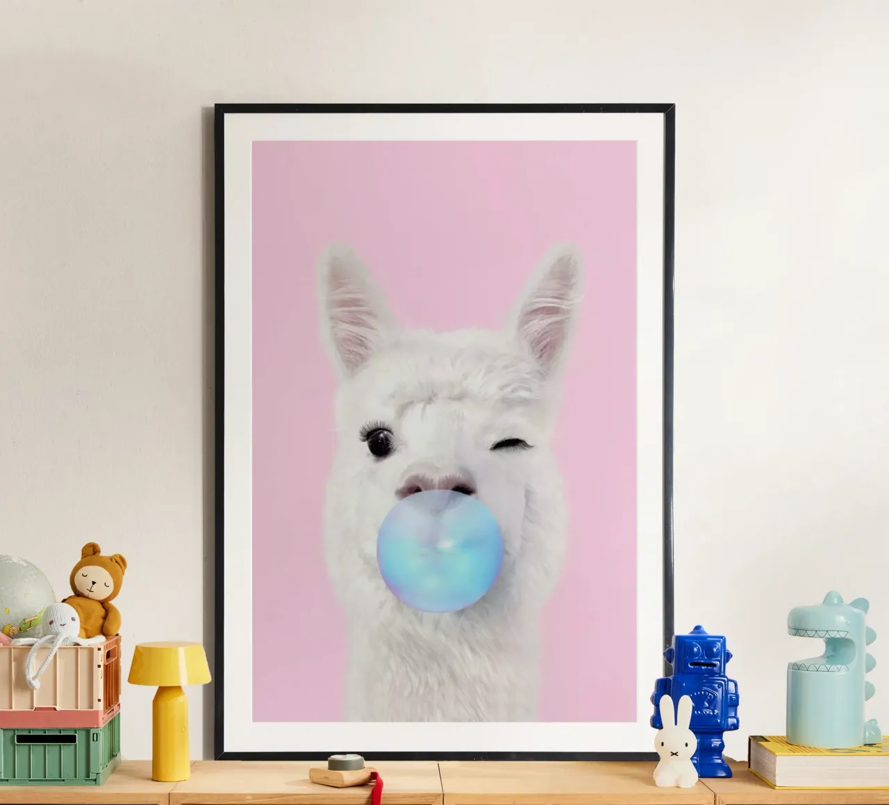 Bubblegum Lama poster da Paul Fuentes Design
