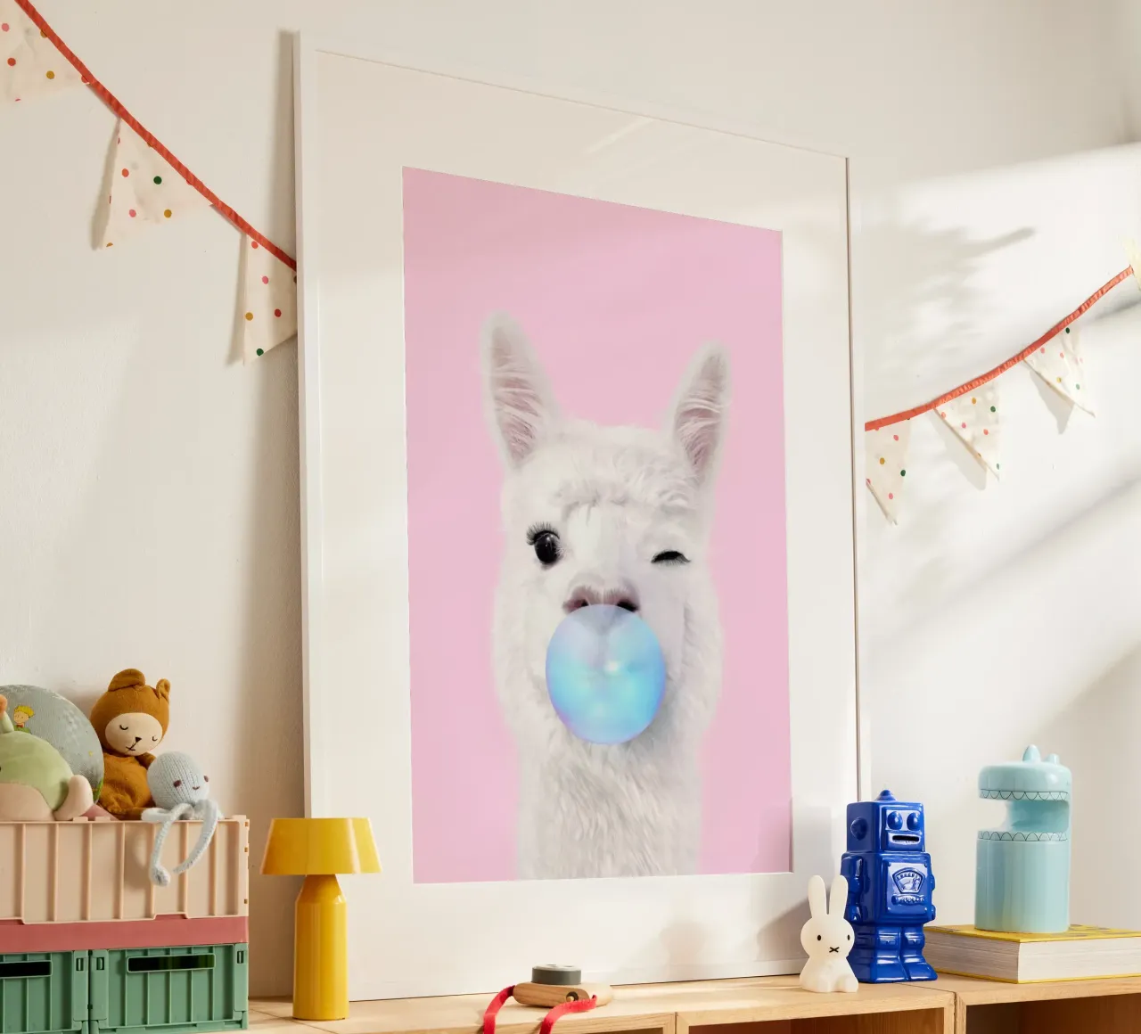 Bubblegum Lama poster da Paul Fuentes Design