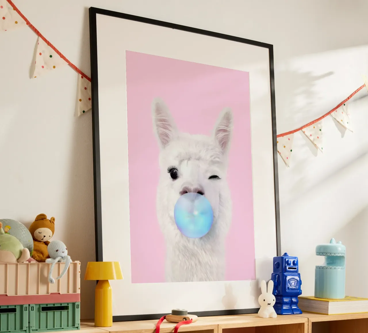 Bubblegum Lama poster da Paul Fuentes Design