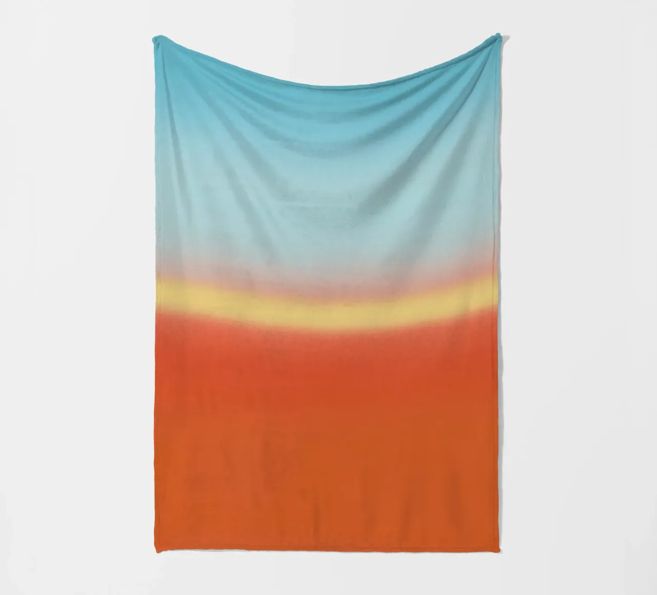 Sunset gradient horizon fleece blanket by Little Dean