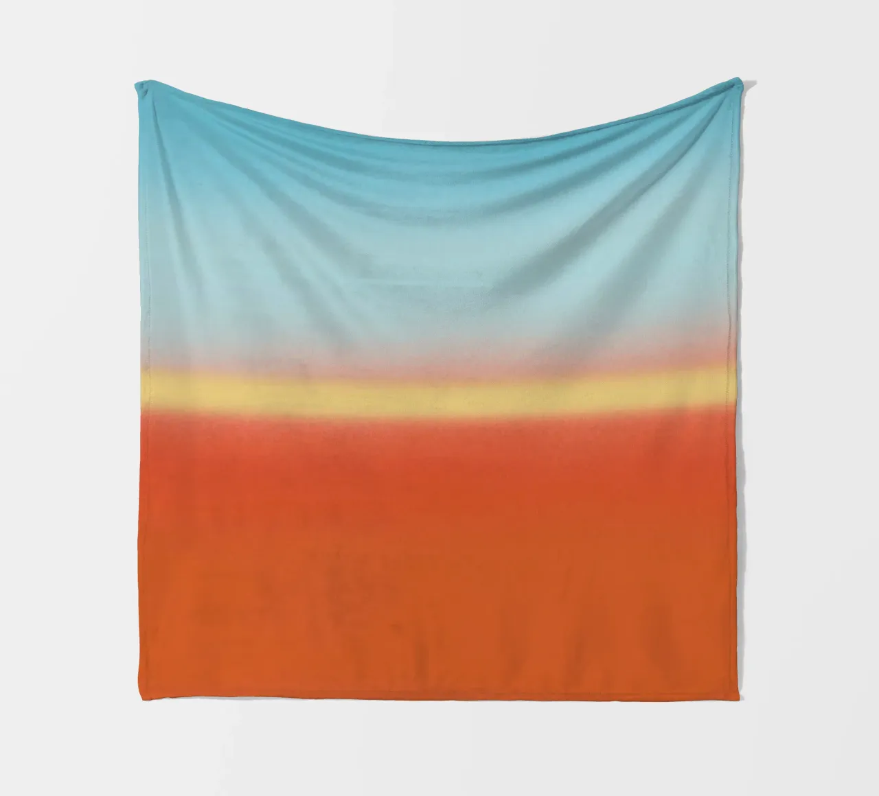 Sunset gradient horizon fleece blanket by Little Dean
