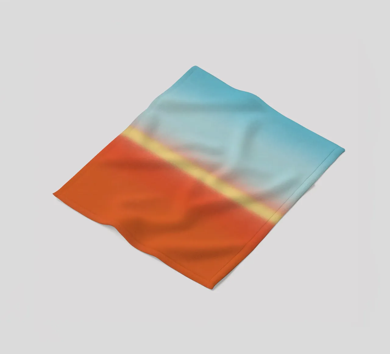 Sunset gradient horizon fleece blanket by Little Dean
