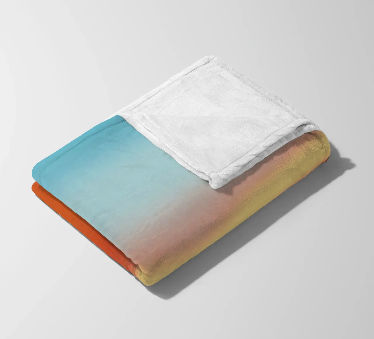 Sunset gradient horizon fleece blanket by Little Dean