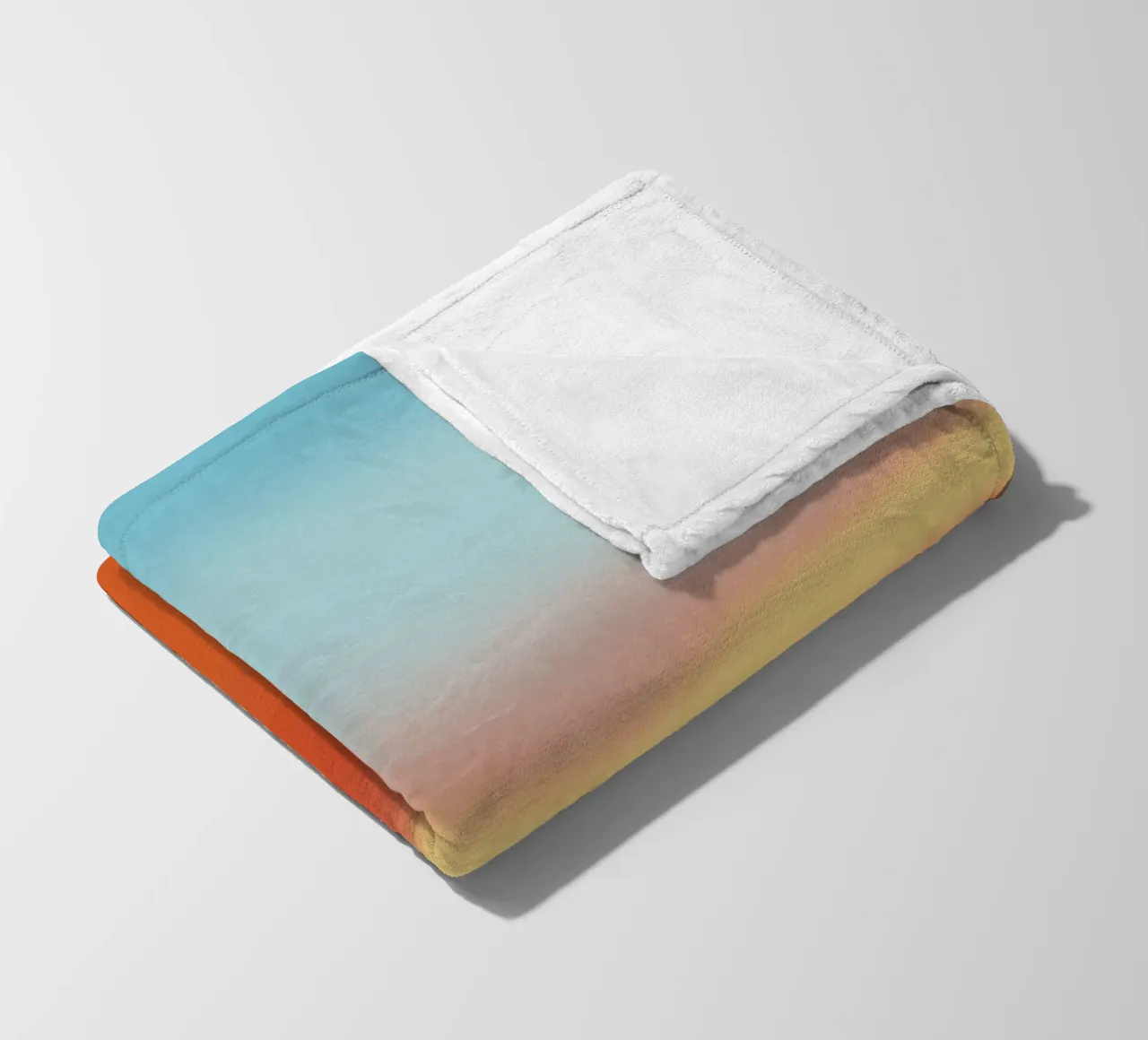 Sunset gradient horizon fleece blanket by Little Dean