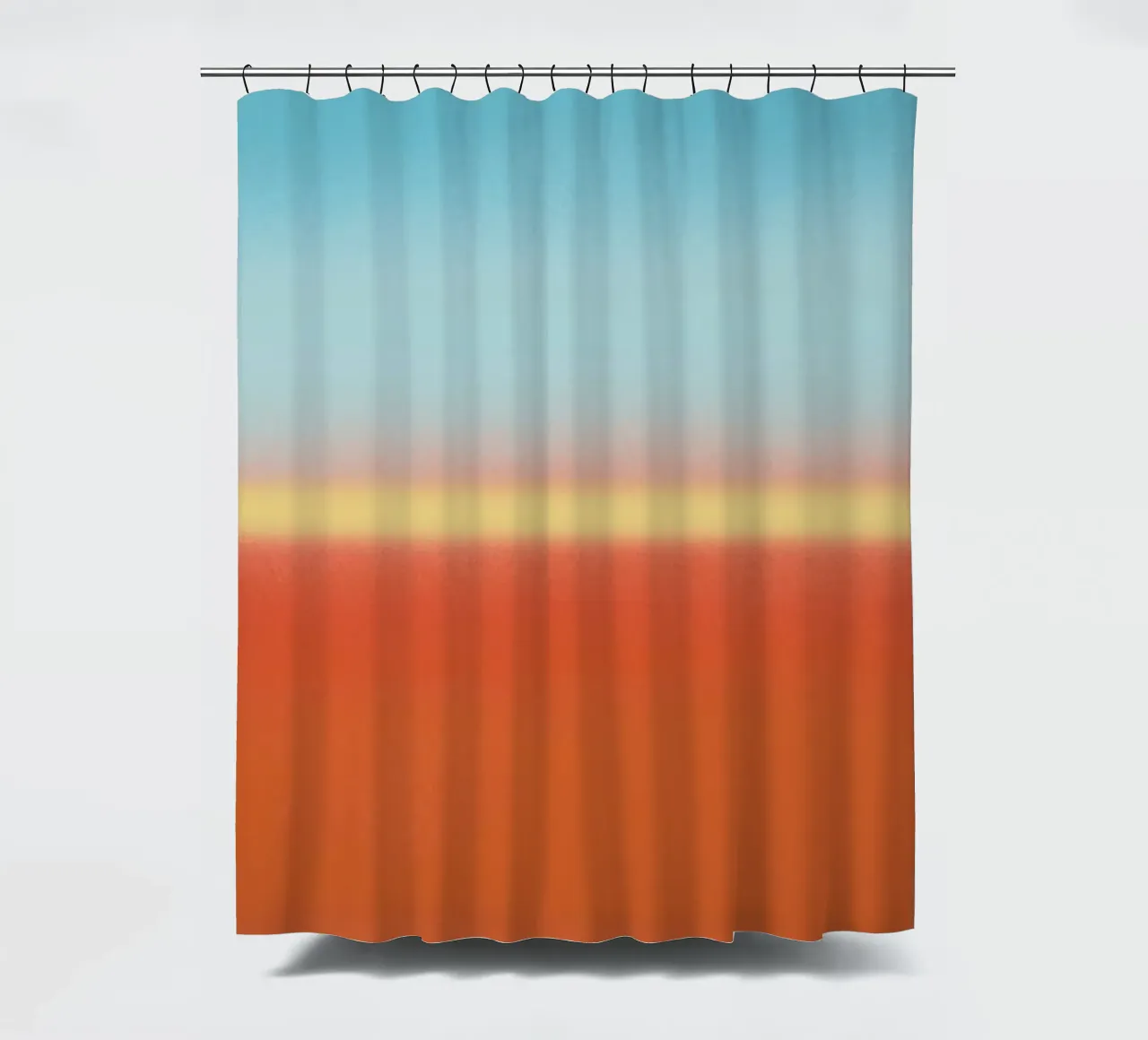 Sunset gradient horizon shower curtain by Little Dean