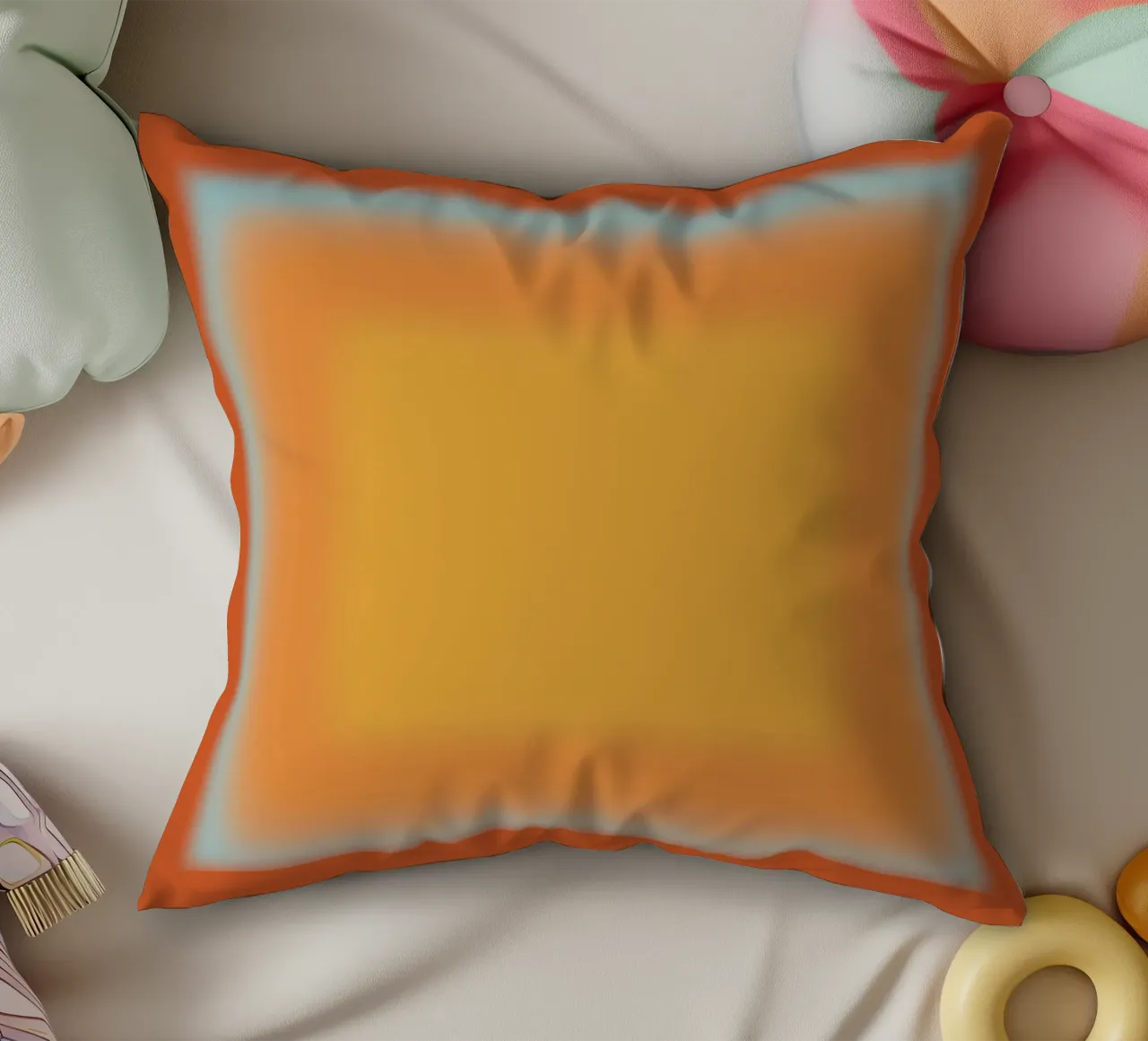 Gradiente arancione e rosso cuscino da Little Dean