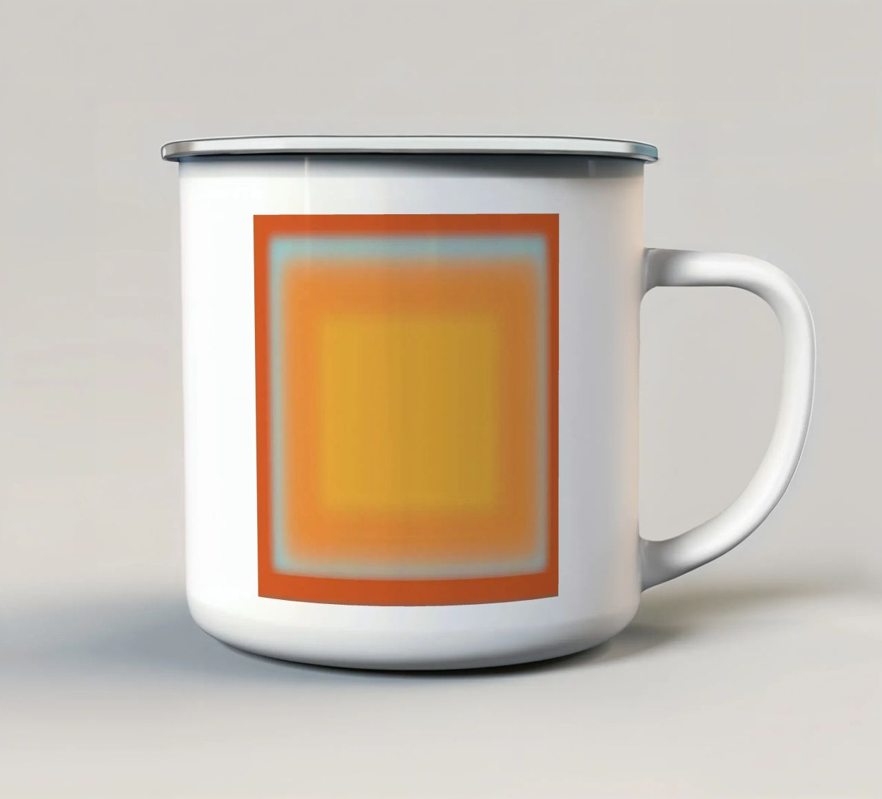 Gradiente arancione e rosso tazza in smalto da Little Dean