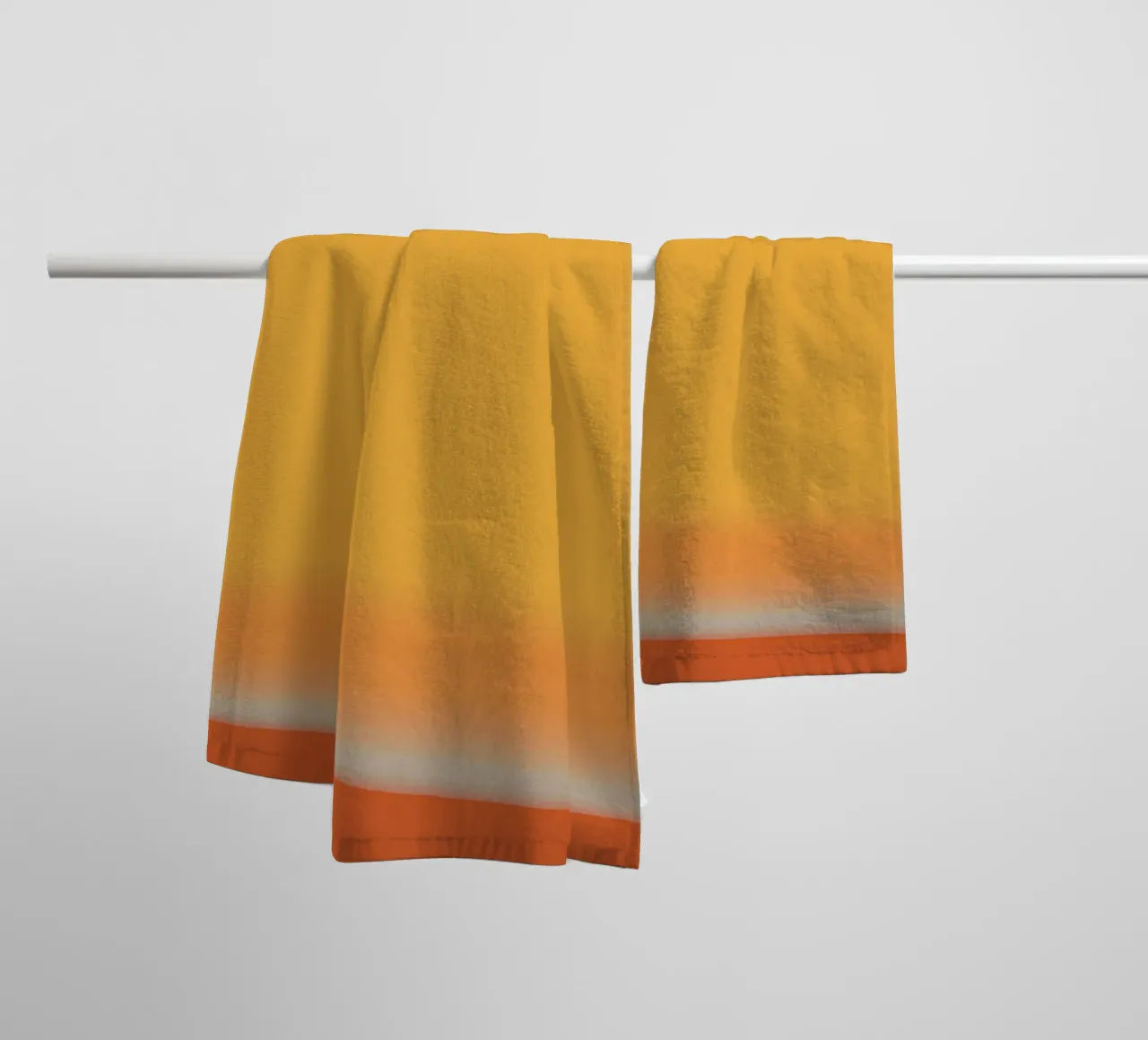 Orange and red gradient towel by Little Dean