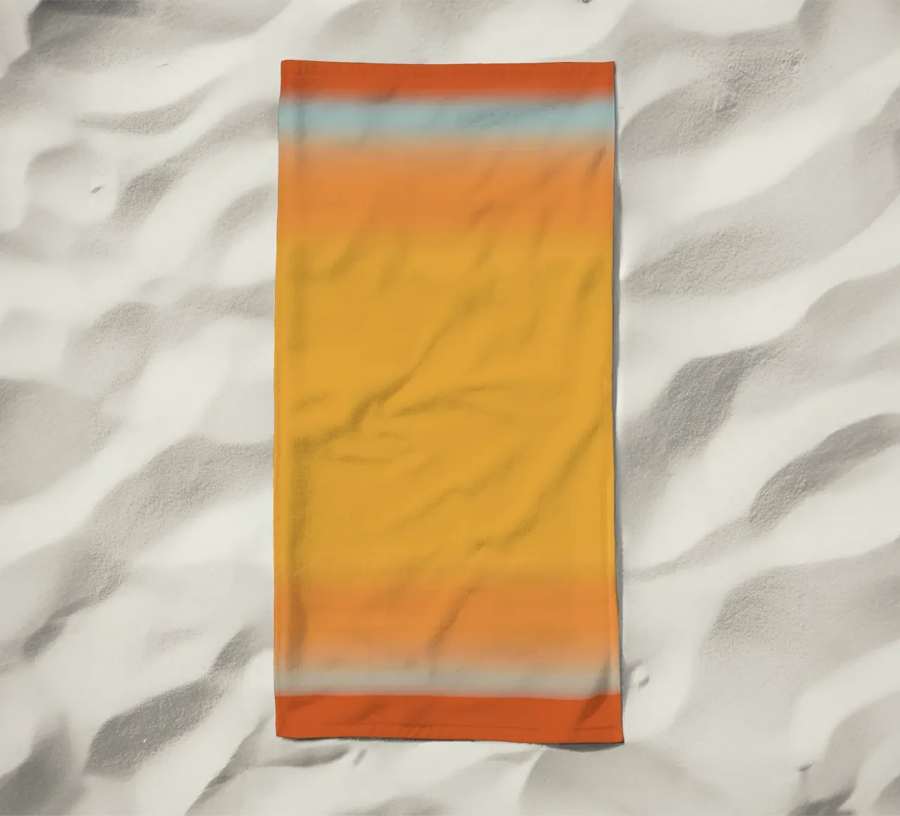 Gradiente arancione e rosso telo mare da Little Dean